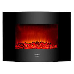 Настенный декоративный электрический камин Cecotec Warm 2200 Curved Flames 2000W Чёрный цена и информация | Камины | hansapost.ee