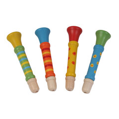 Trompet DKD Home Decor (3 x 3 x 12 cm) (Puit) (4 pcs) hind ja info | Arendavad laste mänguasjad | hansapost.ee