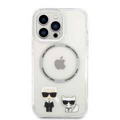 Karl Lagerfeld MagSafe Compatible Case Karl and Choupette for iPhone 14 Pro Transparent цена и информация | Чехлы для телефонов | hansapost.ee