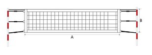 Rannatennise võrk Pokorny Sport, 9,5x1 m, 45x45x3 mm hind ja info | Pokorny-Site Sport, puhkus, matkamine | hansapost.ee