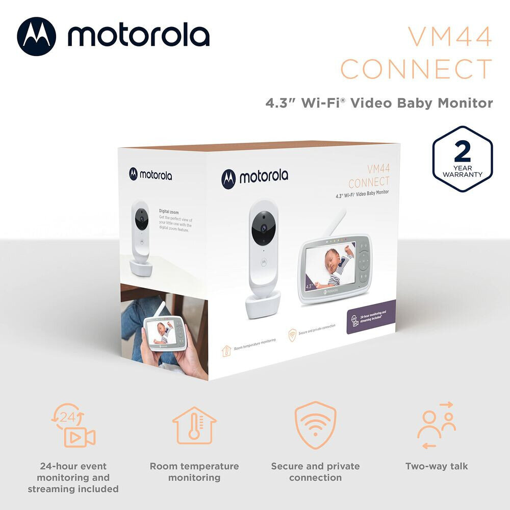 Beebimonitor Motorola VM44 4,3" HD WIFI цена и информация | Beebimonitorid | hansapost.ee