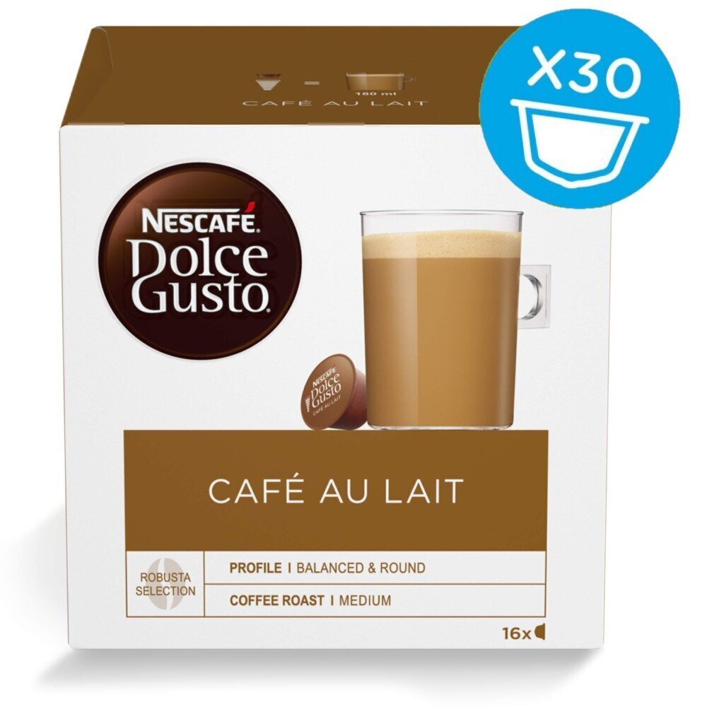 Nescafe Dolce Gusto Cafe au Lait 30 tükki Kohv kapslites цена и информация | Kohv ja kakao | hansapost.ee