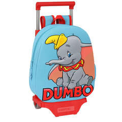 Ratastega 3D-kooliseljakott Disney Dumbo Punane Helesinine (28 x 10 x 67 cm) hind ja info | Koolikotid ja seljakotid | hansapost.ee