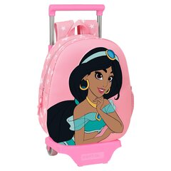 Ratastega 3D-kooliseljakott Disney Jasmine Roosa (28 x 10 x 67 cm) hind ja info | Koolikotid ja seljakotid | hansapost.ee