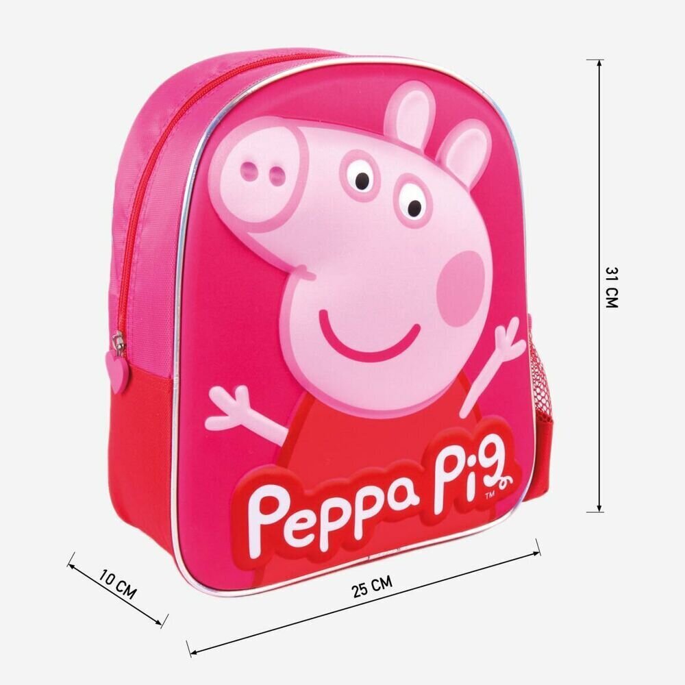 Kooliseljakott Peppa Pig Roosa (25 x 31 x 10 cm) цена и информация | Koolikotid ja seljakotid | hansapost.ee