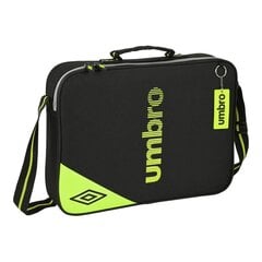 Школьный портфель Umbro Essentials, чёрный / лимонный (38 x 28 x 6 см) цена и информация | Школьные рюкзаки, спортивные сумки | hansapost.ee