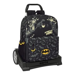Школьный рюкзак с колесиками Batman Hero, чёрный (32 x 43 x 14 см) цена и информация | Школьные рюкзаки, спортивные сумки | hansapost.ee