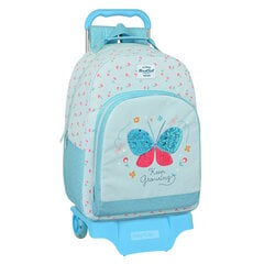 Школьный рюкзак с колесиками BlackFit8 Keep Growing, светло-синий (32 x 42 x 15 см) цена и информация | Школьные рюкзаки, спортивные сумки | hansapost.ee