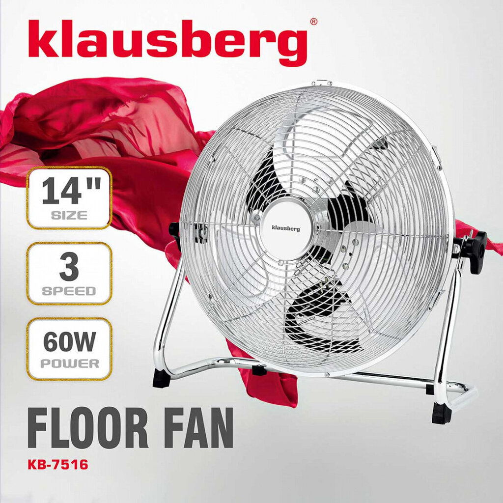 Põrandaventilaator 60W KLAUSBERG hind ja info | Ventilaatorid | hansapost.ee