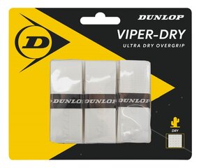 Намотка верхняя Dunlop Viperdry белая 3шт. цена и информация | Товары для большого тенниса | hansapost.ee