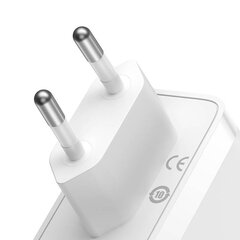 Baseus GaN5 Pro wall charger 2xUSB-C + USB, 140W (white) hind ja info | Laadijad mobiiltelefonidele | hansapost.ee