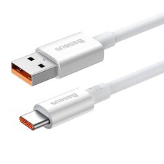 Baseus Superior Series Cable USB to USB-C, 100 Вт, 1 м (white) цена и информация | Кабели для телефонов | hansapost.ee