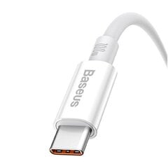 Baseus Superior Series Cable USB to USB-C, 100W, 2m (white) hind ja info | Mobiiltelefonide kaablid | hansapost.ee