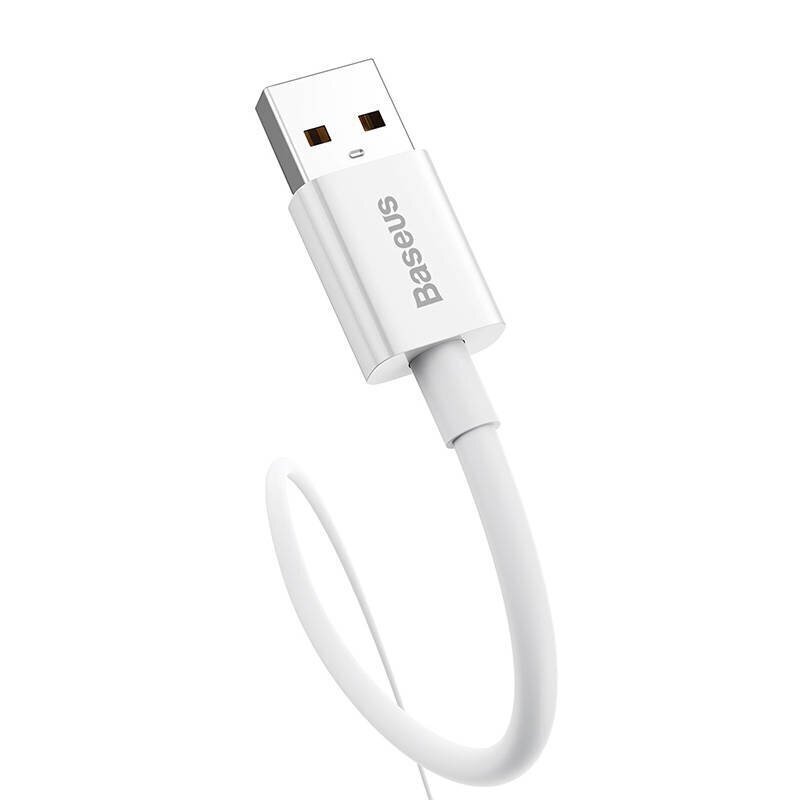 Baseus Superior Series Cable USB to USB-C, 100W, 2m (white) hind ja info | Mobiiltelefonide kaablid | hansapost.ee