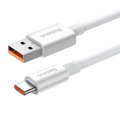 Baseus Superior Series Cable USB to USB-C, 100 Вт, 2 м (white) цена и информация | Borofone 43757-uniw | hansapost.ee