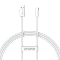Baseus Superior Series Cable USB to USB-C, 65W, PD, 1m (white) цена и информация | Кабели для телефонов | hansapost.ee