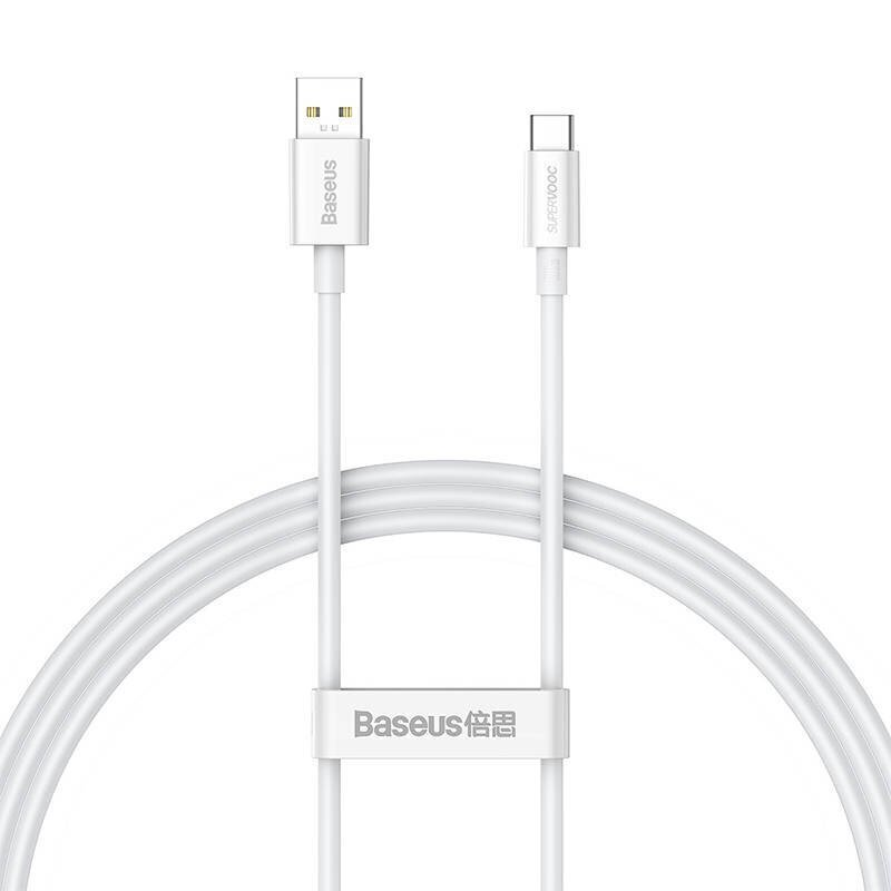 Baseus Superior Series Cable USB to USB-C, 65W, PD, 1m (white) цена и информация | Mobiiltelefonide kaablid | hansapost.ee