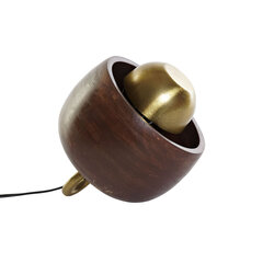 Настольная лампа DKD Home Decor, позолоченный металл, коричневая 220 В 50 Вт (21 x 21 x 21 см) цена и информация | Настольные лампы | hansapost.ee