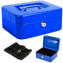 Металлический ящик для хранения с замком, синий цвет цена и информация | Cушилки для белья | hansapost.ee
