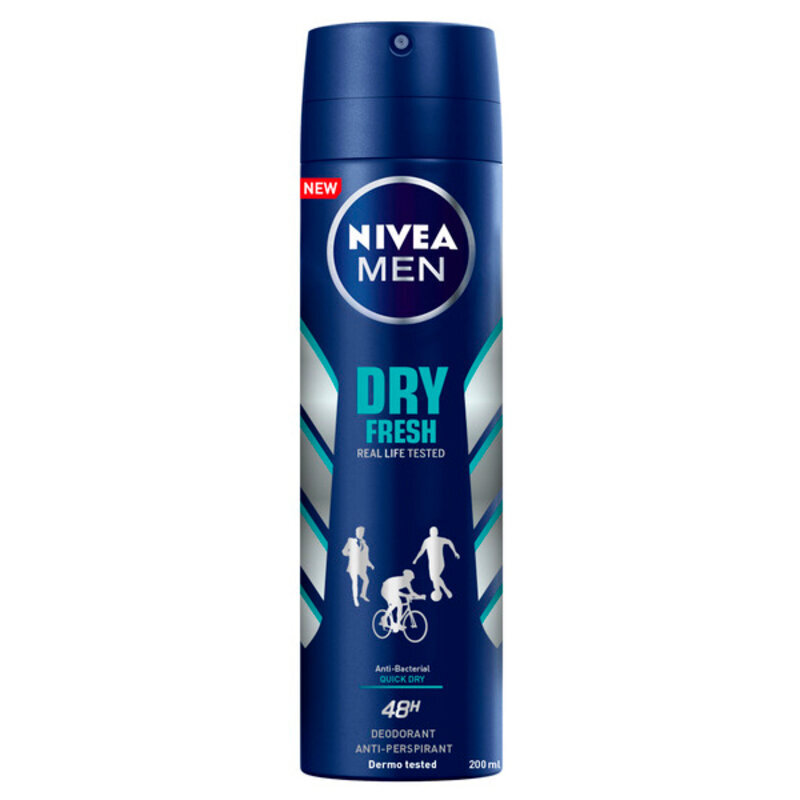 Meeste pihustav deodorant Dry Fresh Nivea (200 ml) цена и информация | Deodorandid | hansapost.ee