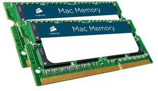 Corsair Mac Memory 16GB DDR3 CL9 SO-DIMM KIT OF 2 CMSA16GX3M2A1333C9 цена и информация | Объём памяти | hansapost.ee