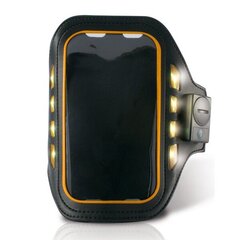 Спортивный браслет со светодиодом KSIX 4", чёрный, неопреновый цена и информация | Чехлы для телефонов | hansapost.ee