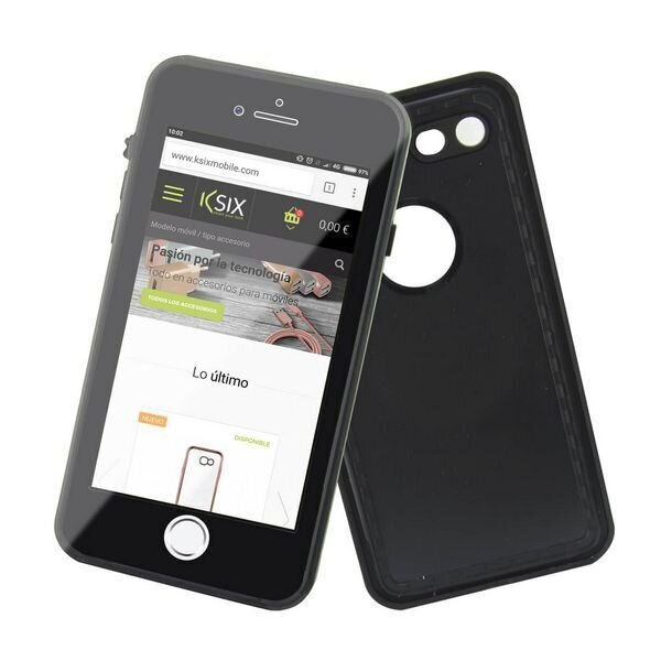 Mobiiltelefoni Kaaned Iphone 7/8 KSIX Must (Veekindel) hind ja info | Telefonide kaitsekaaned ja -ümbrised | hansapost.ee