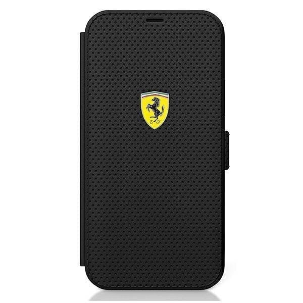 Ferrari FESPEFLBKP12LBK iPhone 12 Pro Max 6,7" must On Track Perforated hind ja info | Telefonide kaitsekaaned ja -ümbrised | hansapost.ee