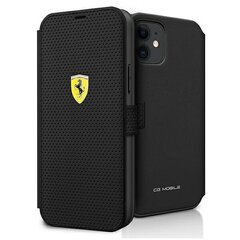 Ferrari FESPEFLBKP12SBK iPhone 12 mini 5,4" must On Track Perforated hind ja info | Telefonide kaitsekaaned ja -ümbrised | hansapost.ee