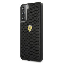 Ferrari FESPEHCS21SBK S21 G991 must kõva ümbris On Track Perforated hind ja info | Telefonide kaitsekaaned ja -ümbrised | hansapost.ee