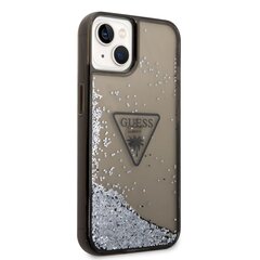 Guess PC/TPU Liquid Glitter Triangle Logo Case for iPhone 14 Black hind ja info | Telefonide kaitsekaaned ja -ümbrised | hansapost.ee