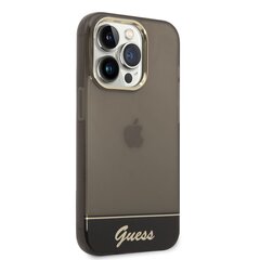 Guess PC/TPU Camera Outline Translucent Case for iPhone 14 Pro Max Black цена и информация | Чехлы для телефонов | hansapost.ee