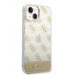 Guess PC/TPU Peony Glitter Script Logo Case for iPhone 14 Plus Gold hind ja info | Telefonide kaitsekaaned ja -ümbrised | hansapost.ee
