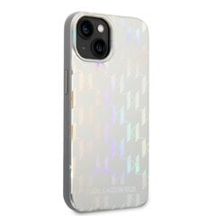 Karl Lagerfeld Iridescent Monogram Case for iPhone 14 Plus Silver hind ja info | Telefonide kaitsekaaned ja -ümbrised | hansapost.ee