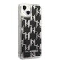 Karl Lagerfeld Monogram Liquid Glitter Case for iPhone 14 Plus Black цена и информация | Telefonide kaitsekaaned ja -ümbrised | hansapost.ee