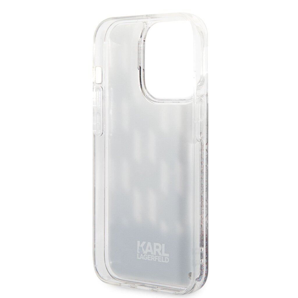 Karl Lagerfeld Monogram Liquid Glitter Case for iPhone 14 Pro Black цена и информация | Telefonide kaitsekaaned ja -ümbrised | hansapost.ee