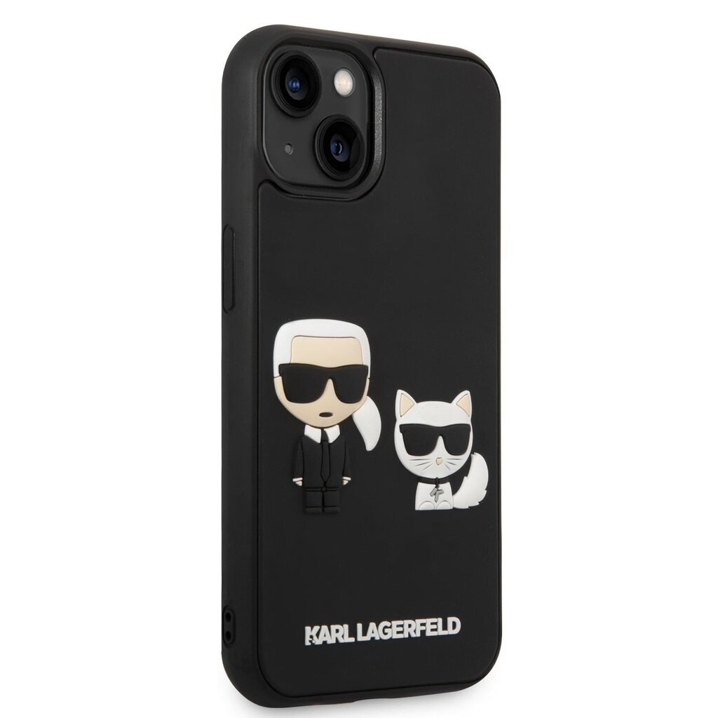 Karl Lagerfeld and Choupette 3D Case for iPhone 14 Plus Black цена и информация | Telefonide kaitsekaaned ja -ümbrised | hansapost.ee