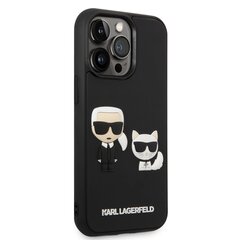 Karl Lagerfeld and Choupette 3D Case for iPhone 14 Pro Max Black цена и информация | Чехлы для телефонов | hansapost.ee