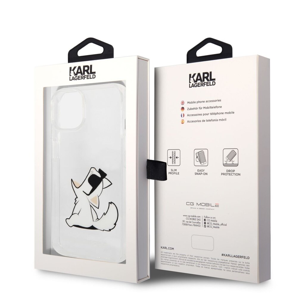 Karl Lagerfeld PC/TPU Choupette Eat Case for iPhone 14 Plus Transparent hind ja info | Telefonide kaitsekaaned ja -ümbrised | hansapost.ee