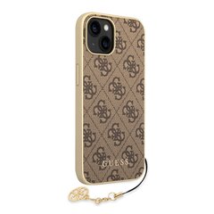 Guess 4G Charms Case for iPhone 14 Brown hind ja info | Telefonide kaitsekaaned ja -ümbrised | hansapost.ee