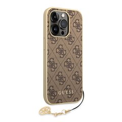 Guess 4G Charms Case for iPhone 14 Pro Brown hind ja info | Telefonide kaitsekaaned ja -ümbrised | hansapost.ee