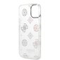 Guess PC/TPU Peony Glitter Case for iPhone 14 White цена и информация | Telefonide kaitsekaaned ja -ümbrised | hansapost.ee