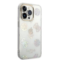 Guess PC/TPU Peony Glitter Case for iPhone 14 Pro White цена и информация | Чехлы для телефонов | hansapost.ee