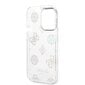 Guess PC/TPU Peony Glitter Case for iPhone 14 Pro White цена и информация | Telefonide kaitsekaaned ja -ümbrised | hansapost.ee