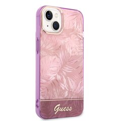Guess PC/TPU Jungle Case for iPhone 14 Pink hind ja info | Telefonide kaitsekaaned ja -ümbrised | hansapost.ee
