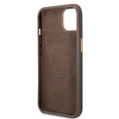 Guess PU 4G MagSafe Compatible Case for iPhone 14 Plus Brown цена и информация | Чехлы для телефонов | hansapost.ee