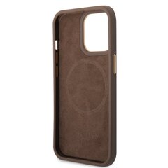 Guess PU 4G MagSafe Compatible Case for iPhone 14 Pro Brown hind ja info | Telefonide kaitsekaaned ja -ümbrised | hansapost.ee