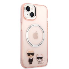 Karl Lagerfeld MagSafe Compatible Case Karl and Choupette for iPhone 14 Plus Pink цена и информация | Чехлы для телефонов | hansapost.ee
