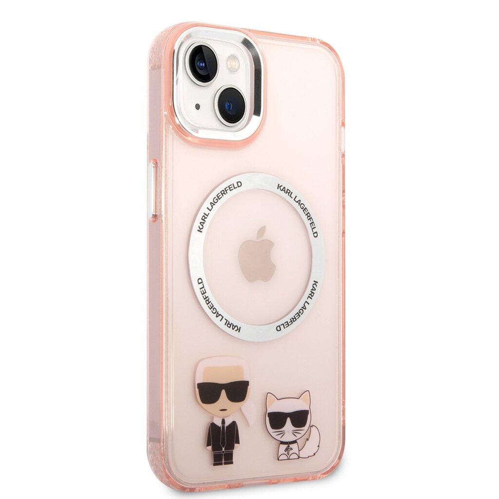 Karl Lagerfeld MagSafe Compatible Case Karl and Choupette for iPhone 14 Plus Pink hind ja info | Telefonide kaitsekaaned ja -ümbrised | hansapost.ee