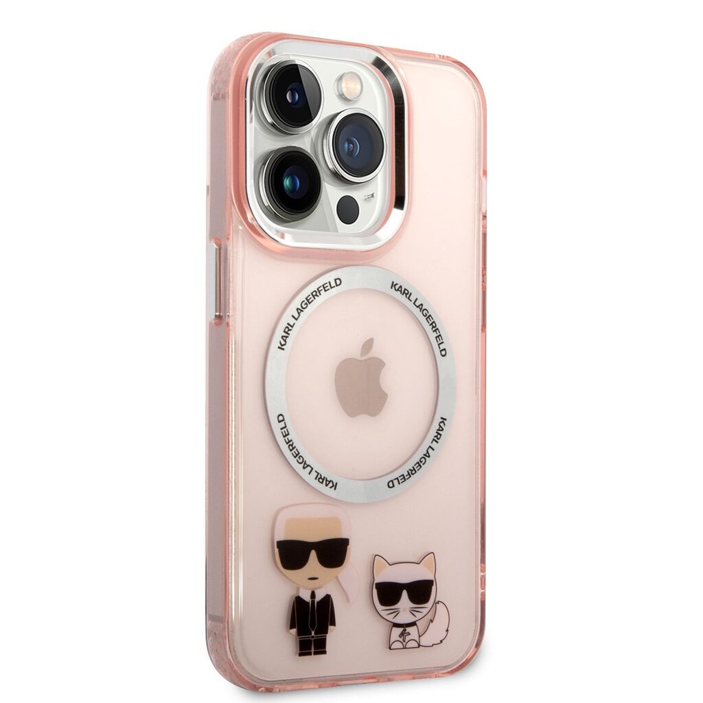 Karl Lagerfeld MagSafe Compatible Case Karl and Choupette for iPhone 14 Pro Pink цена и информация | Telefonide kaitsekaaned ja -ümbrised | hansapost.ee